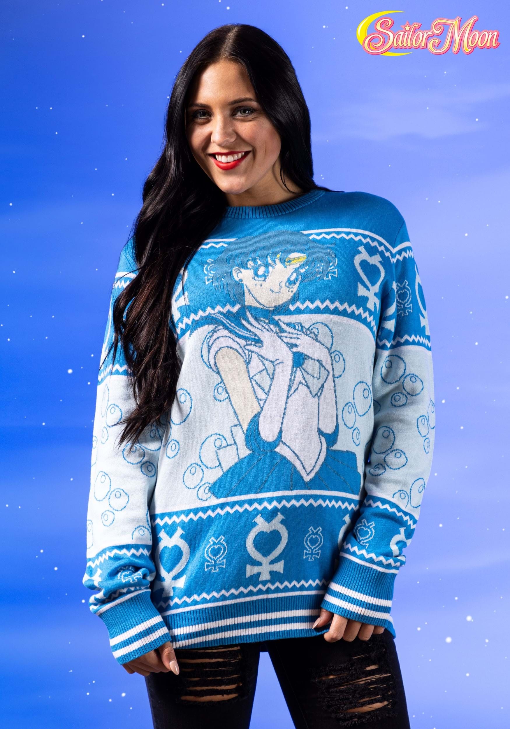 Sailor Mercury Ugly Christmas Sweater
